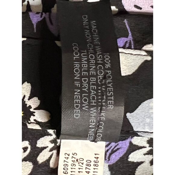 Lane Bryant Women's Floral Button-Up Shirt Dress 26/28 Black Purple - Picture 16 of 16